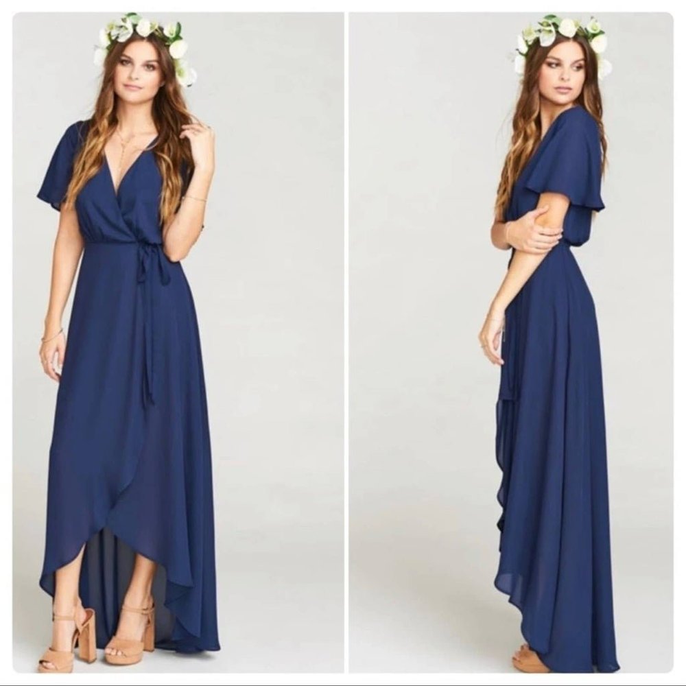 NWOT Show Me Your MuMu Sophia Wrap Dress XXL Navy